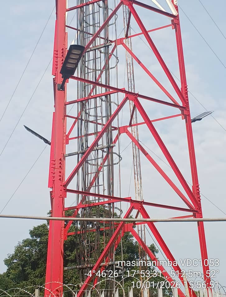 Maintenance et sécurisation du pylône Vodacom à Masimanimba, Kwilu